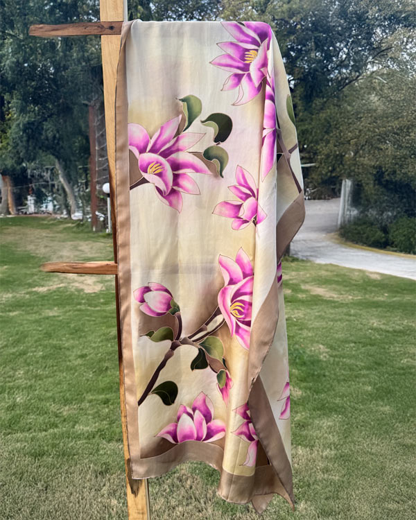 Beige Silk stole