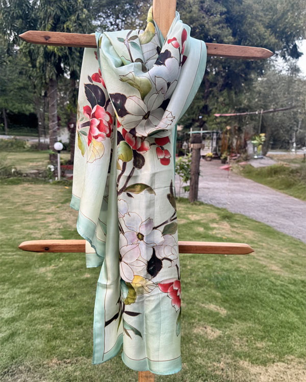 Floral Silk stole