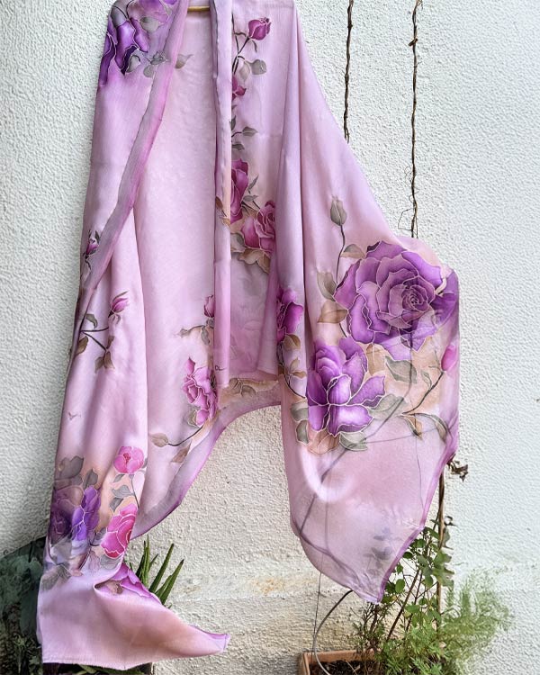 Pure rose chiffon Dupatta