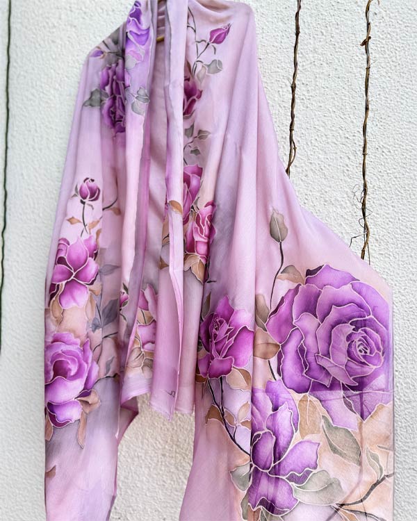 Pure rose chiffon Dupatta