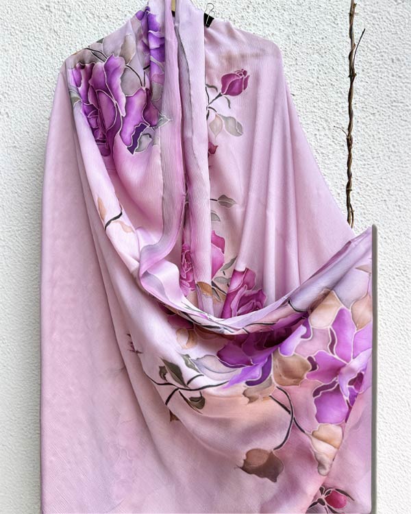 Pure rose chiffon Dupatta