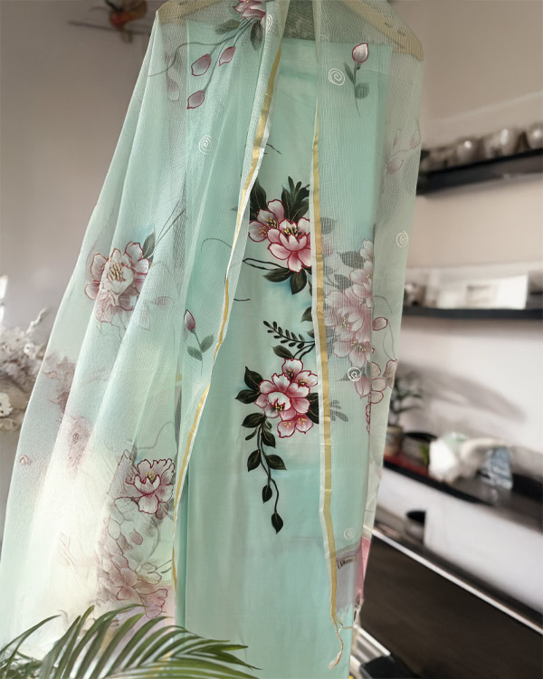 Seagreen Modal Shirt And Kota Dupatta Set