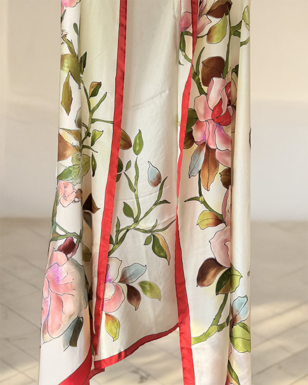 Pure silk rose Dupatta