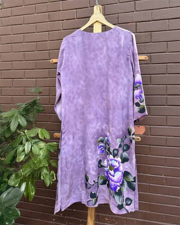 Voilet Pure Crepesilk Kurti